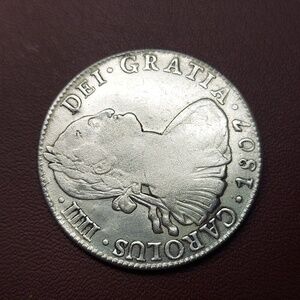 Hispan 1X1 Remade Souvenirs Product Brass/Silver Component Coin 1807 Carolus III